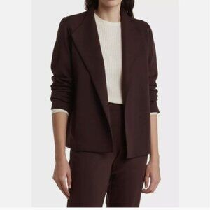 Eileen Fisher Cassis Ponte Open Front Jacket Cardigan Medium Brown NWOT